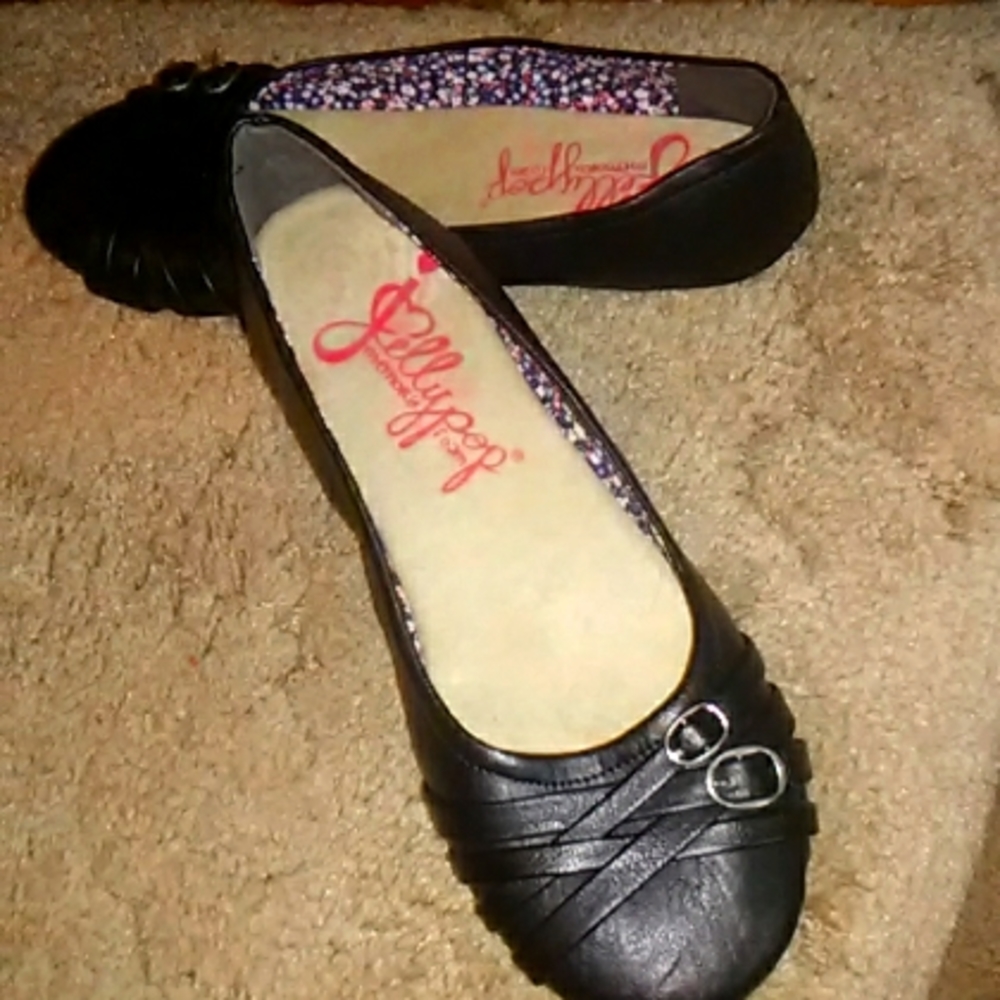 Jellypop black flats sz 9.5